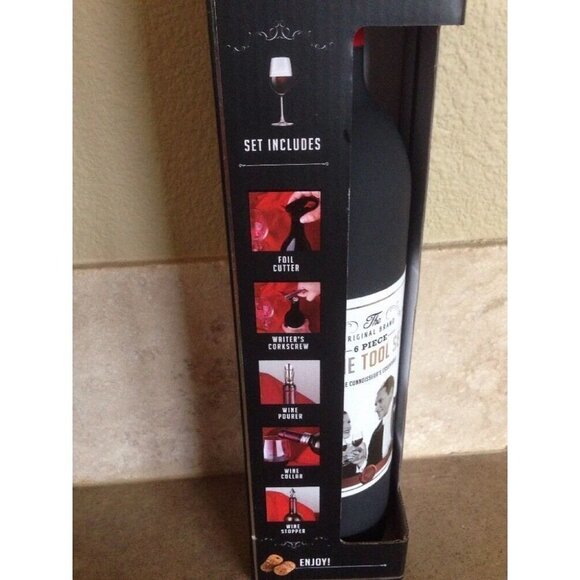 THE ORIGINAL 6 Piece Premium Wine Opener Set Wine Accessories Tool Kit - Picture 3 of 10